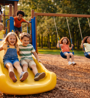 Kids playing in our playground.