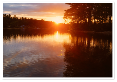Sunset on duncan lake