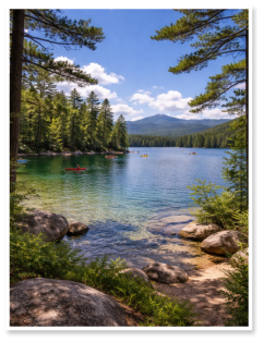 Pine River Pond, one of the many local lakes