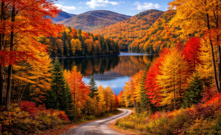 This is a picture of the beautiful fall colors that await you when you visit us.